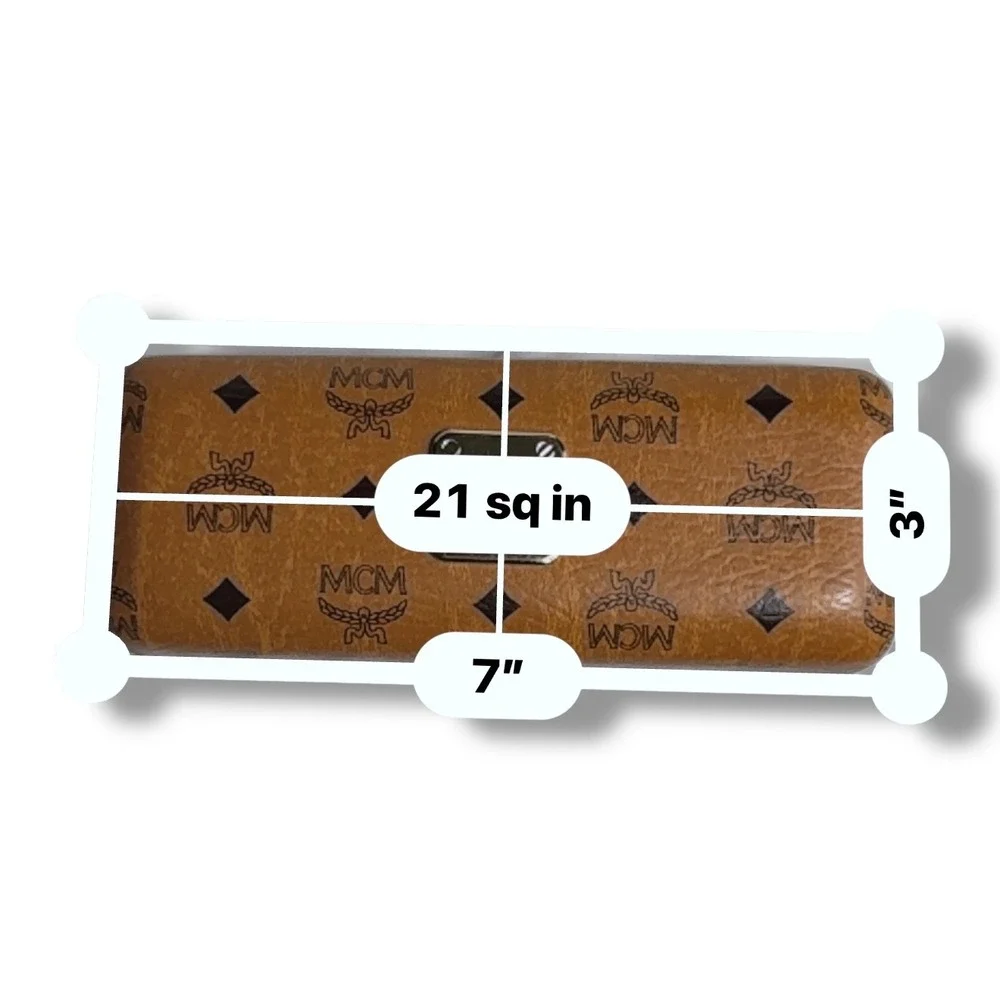 MCM Cognac Eyeglasses Case Hard Shell Monogram Designer Sunglasses Case - Picture 3 of 11